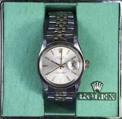 Rolex 1975 Mens Two-Tone Date Jubilee Bracelet Ref 1500 