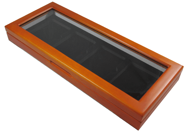 Wood Glass-top Display Slab Box - 4 Slab 