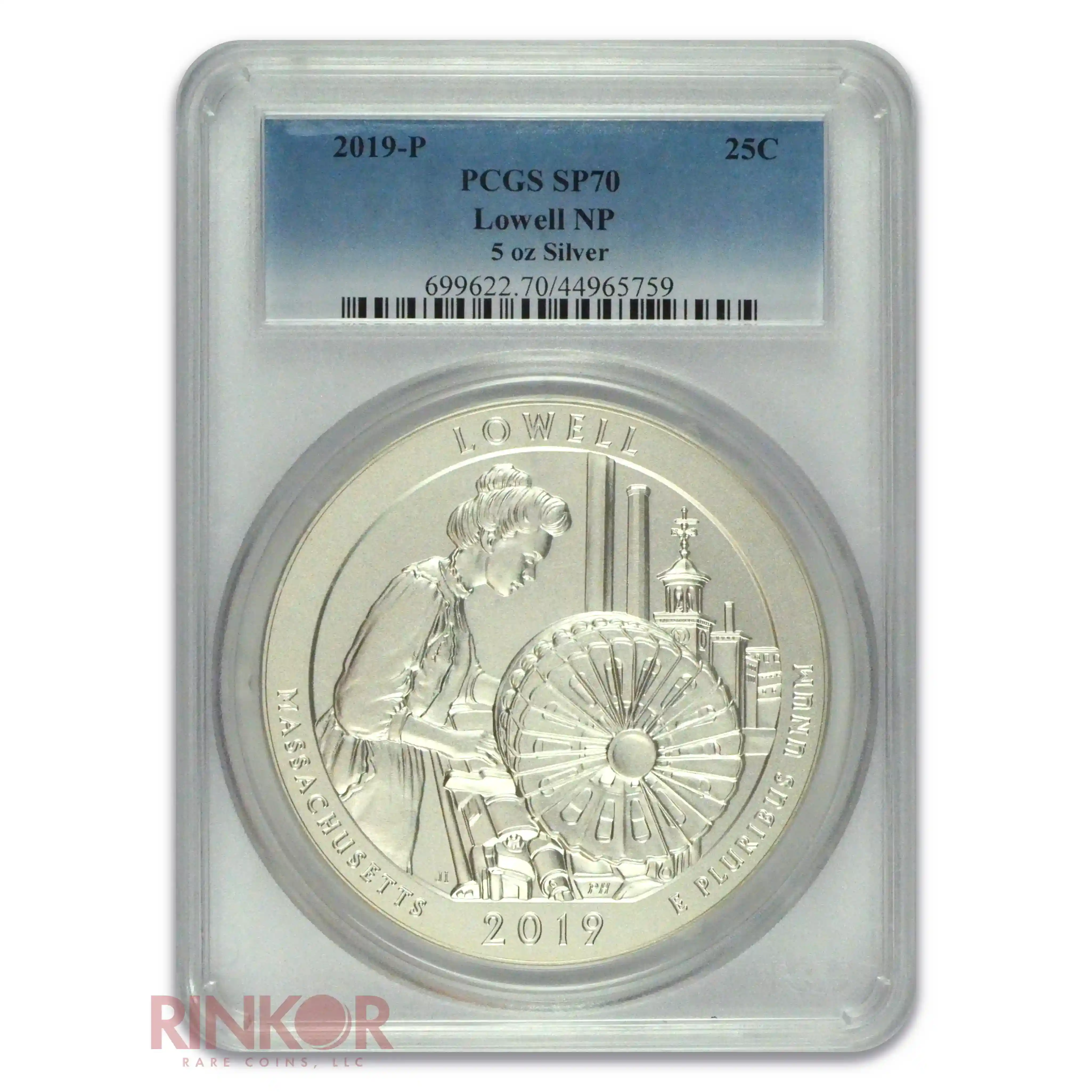 2019-P Lowell 5oz America the Beautiful PCGS SP 70
