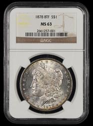 1878 8TF $1 NGC MS63