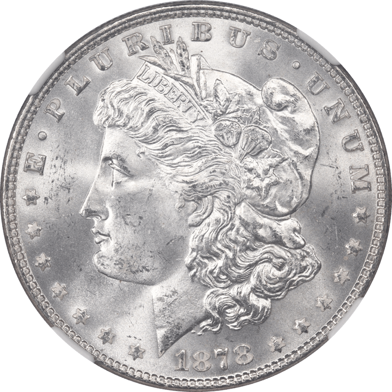 1878 7TF Morgan Silver Dollar $1 NGC MS 64 CAC - Nice Original Coin