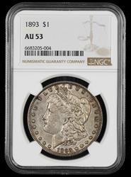 1893 $1 NGC AU-53