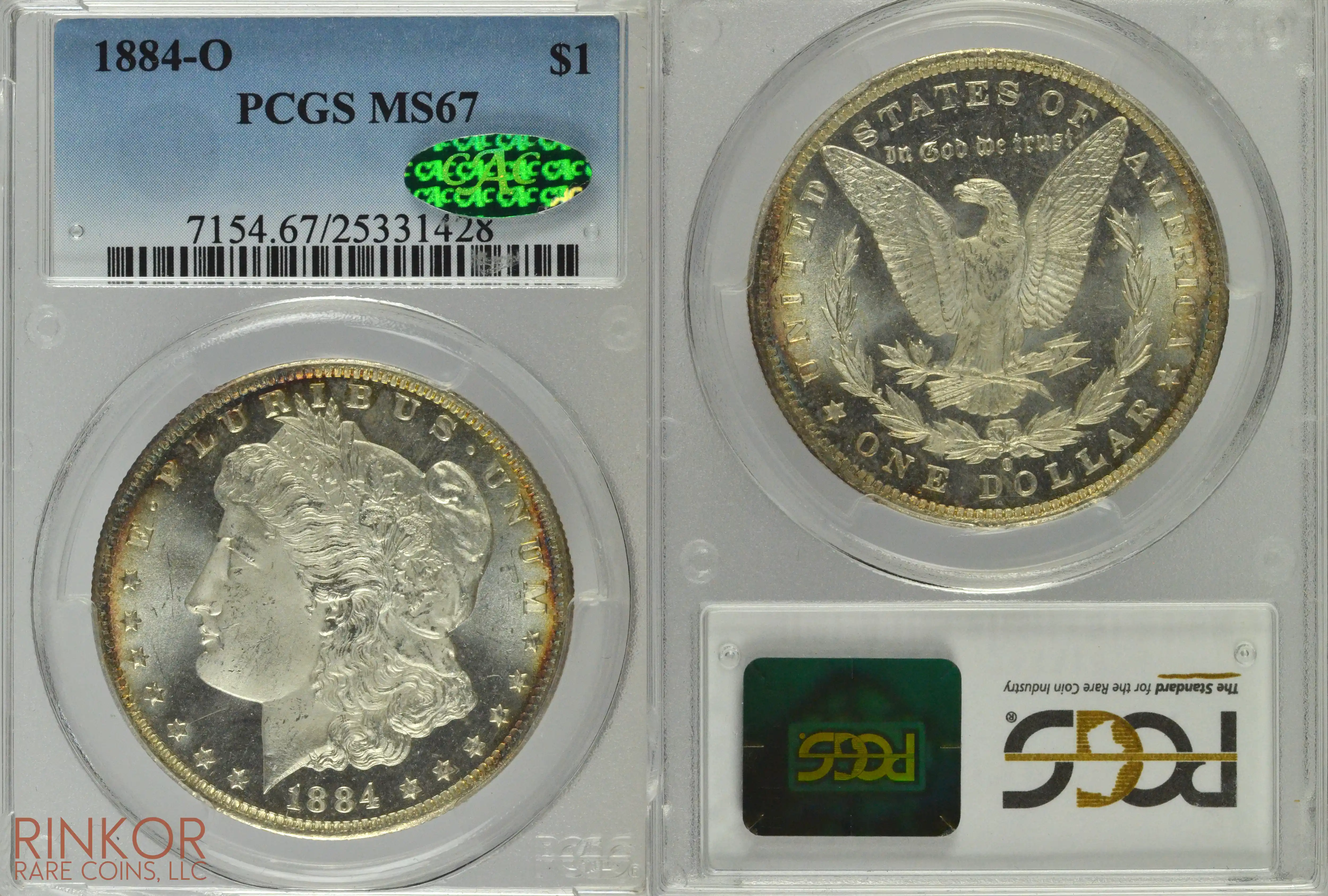 1884-O $1 PCGS MS 67 CAC