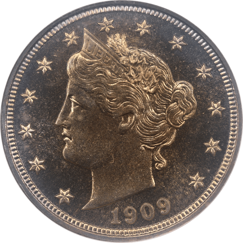 1909 Liberty V Nickel 5c PROOF NGC PF 65 CAC  - Nice Tinted Coin