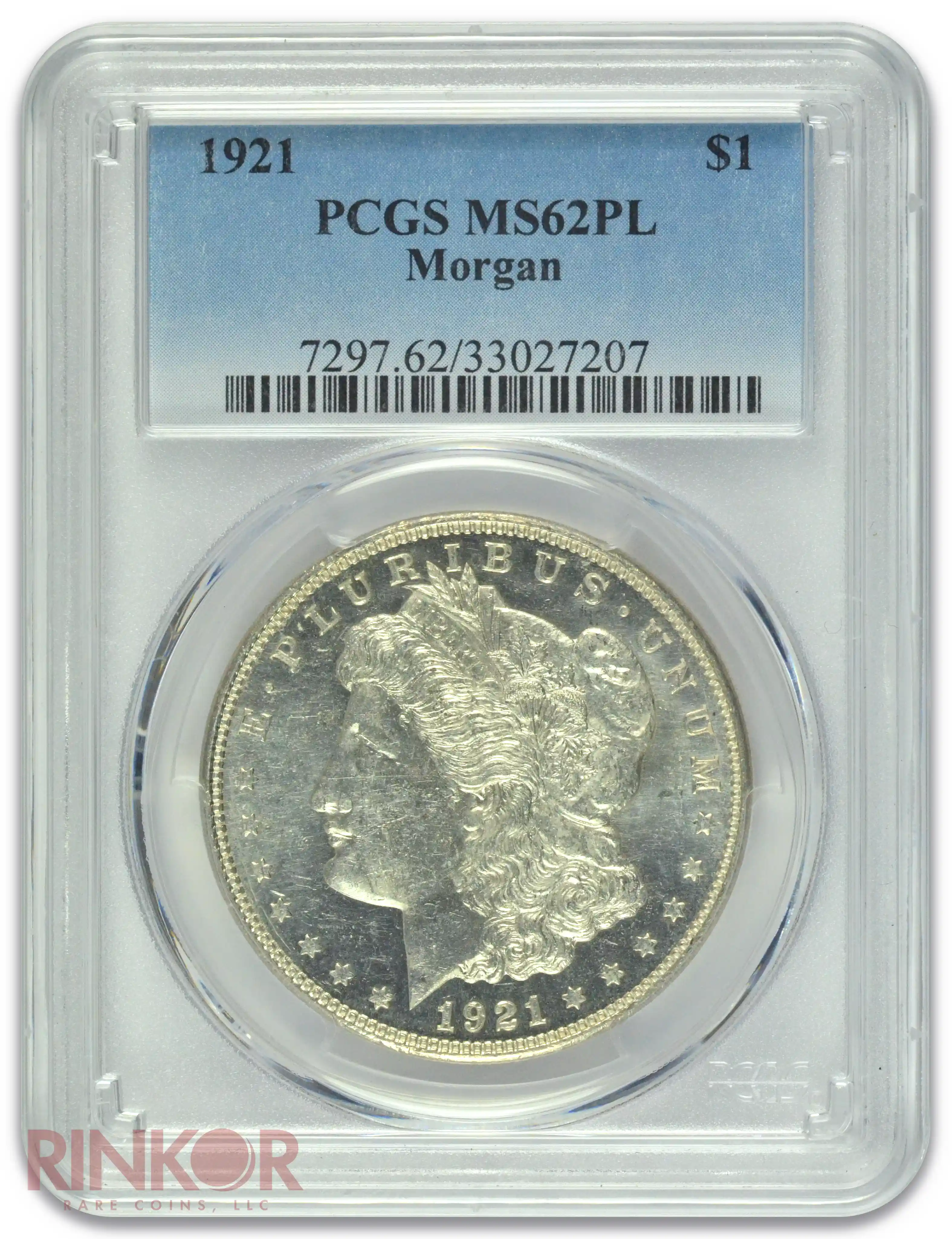 1921 $1 Morgan Dollar PCGS MS 62 PL