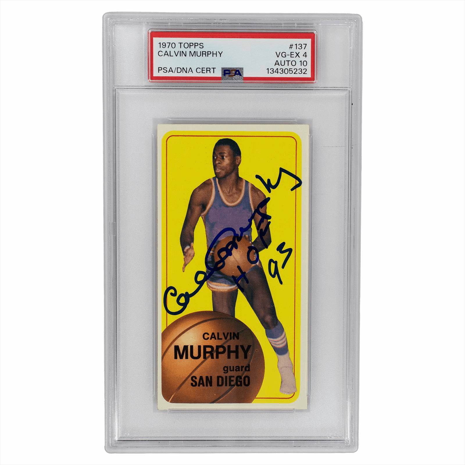 1970 Topps Calvin Murphy #137 PSA/DNA VG-EX 4 AUTO 10