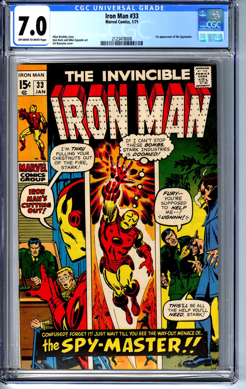 Iron Man #33 CGC 7.0 7.0