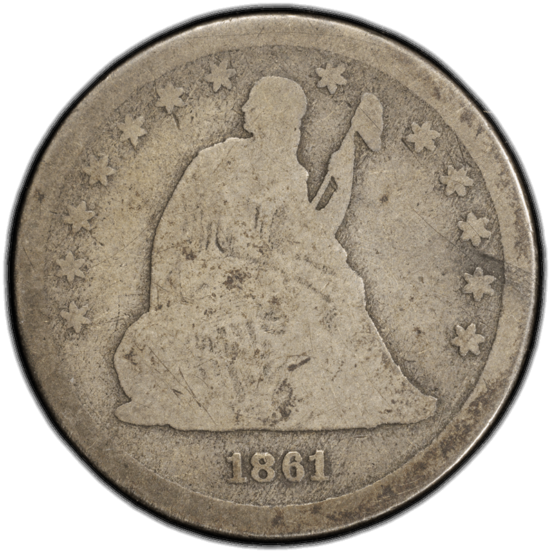 1861-S 25C PCGS AG-03 CAC