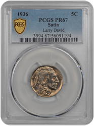 1936  Satin Buffalo PCGS PR 67