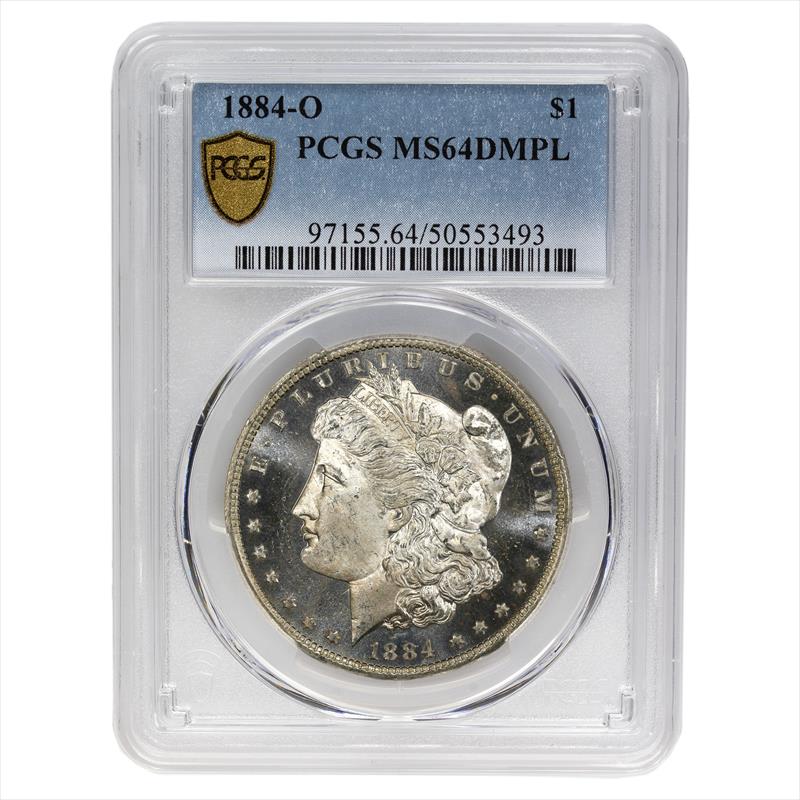 1884-O Morgan Dollar, $1 PCGS MS 64 DMPL