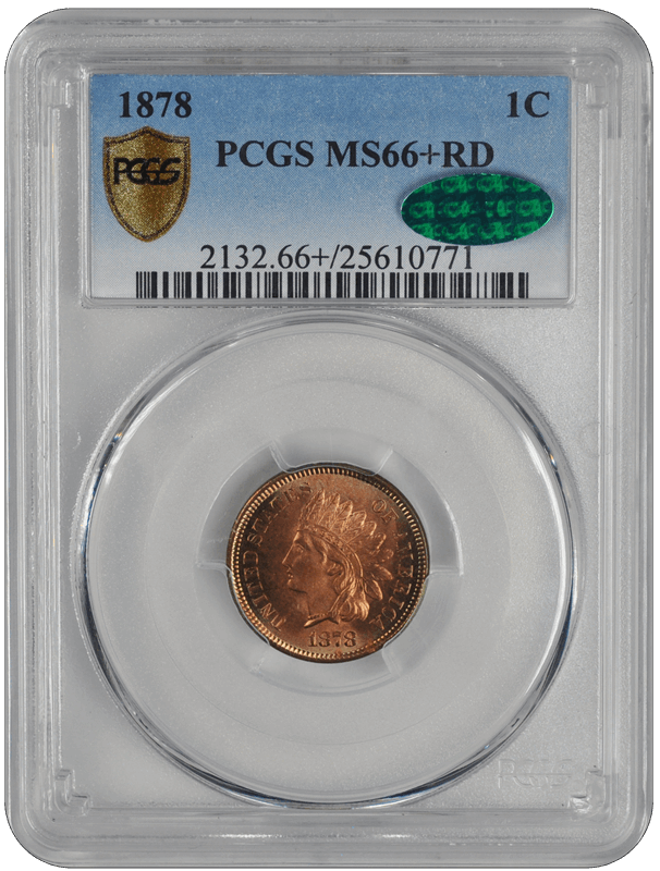1878 Indian Head PCGS CAC RD 66+