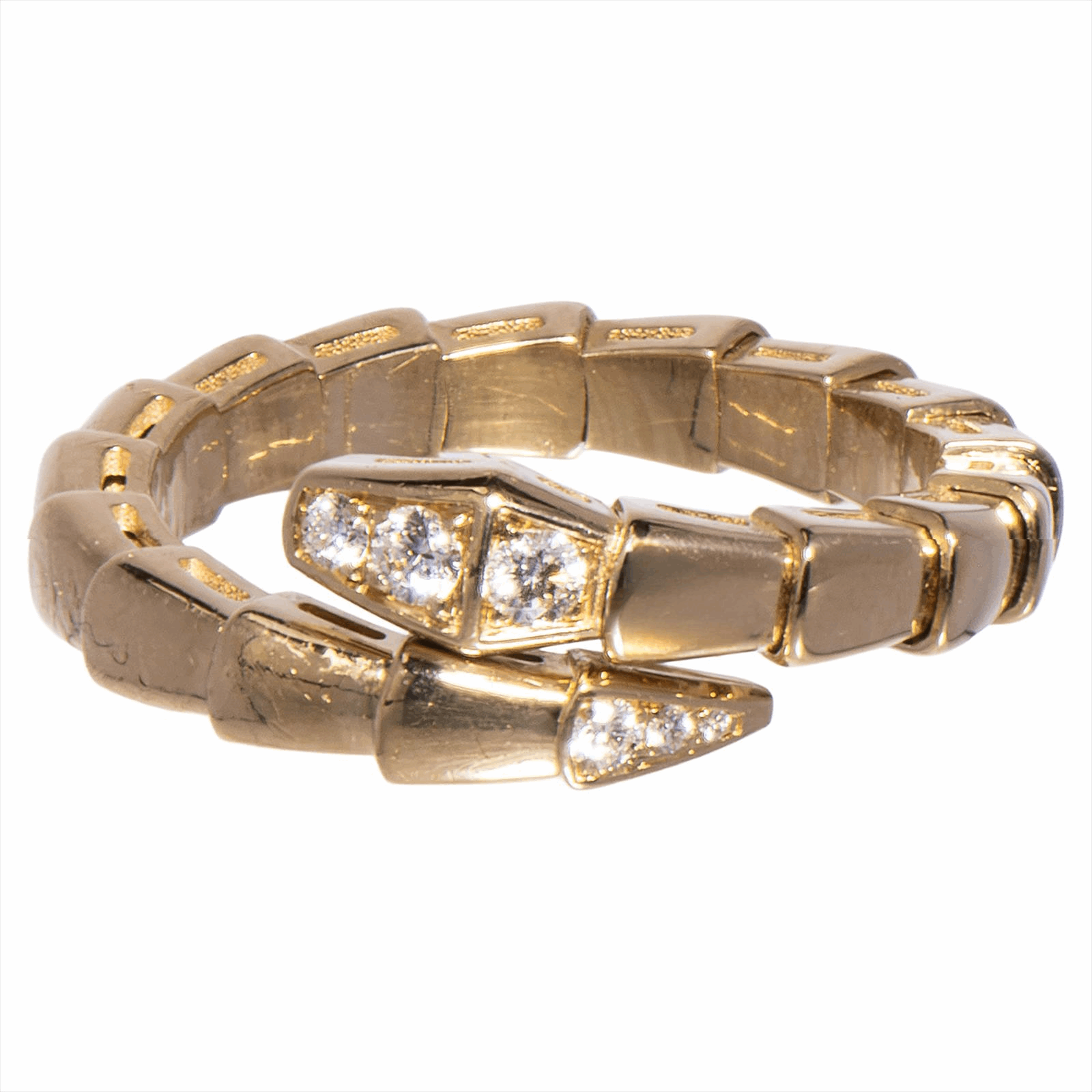 Ladys 18KY Bulgari Serpenti Diamond Ring 7.2g RBC Dia 3CT Estimated FG, VS Size 7.5 - 8.5 