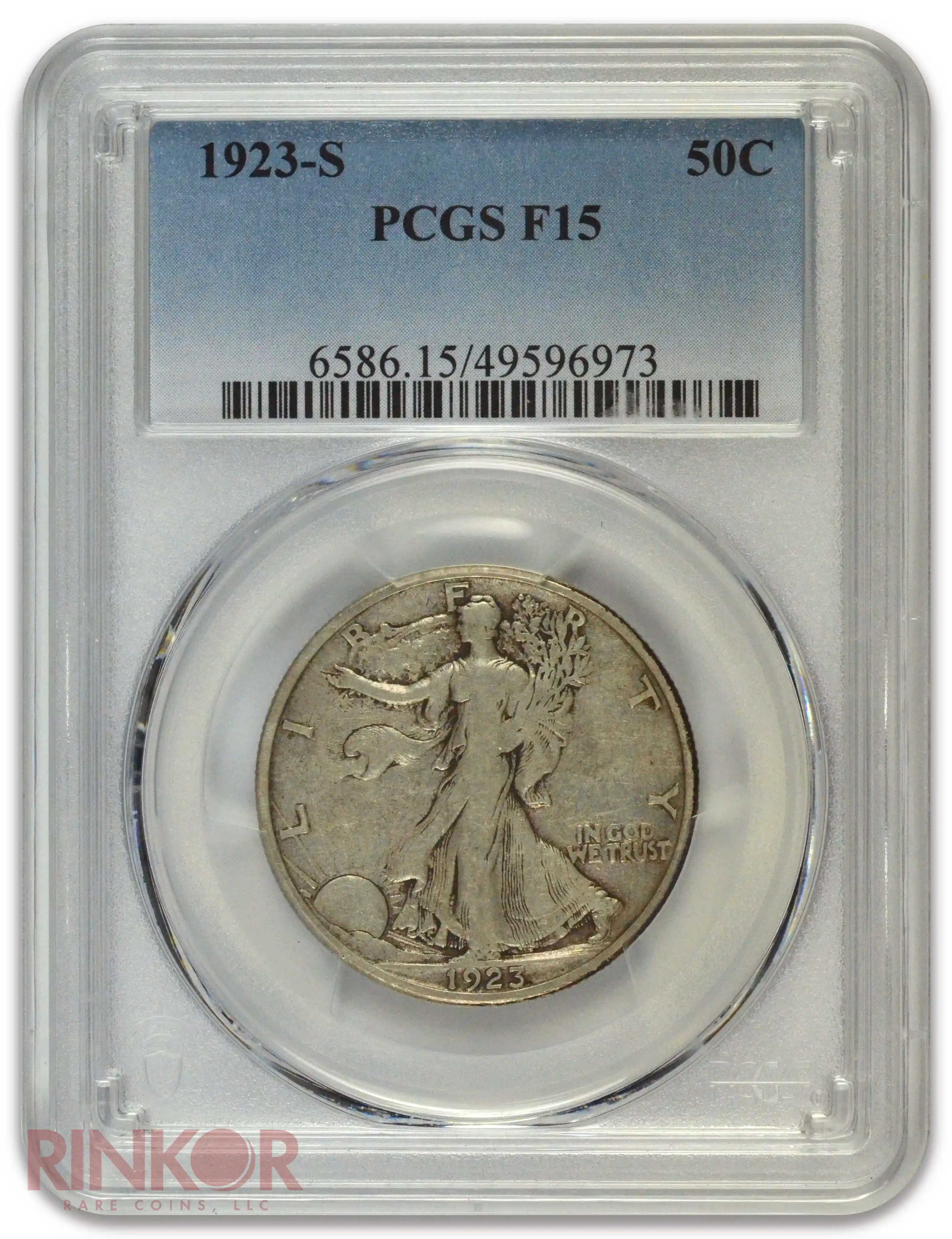 1923-S Walking Liberty Half Dollar PCGS F-15