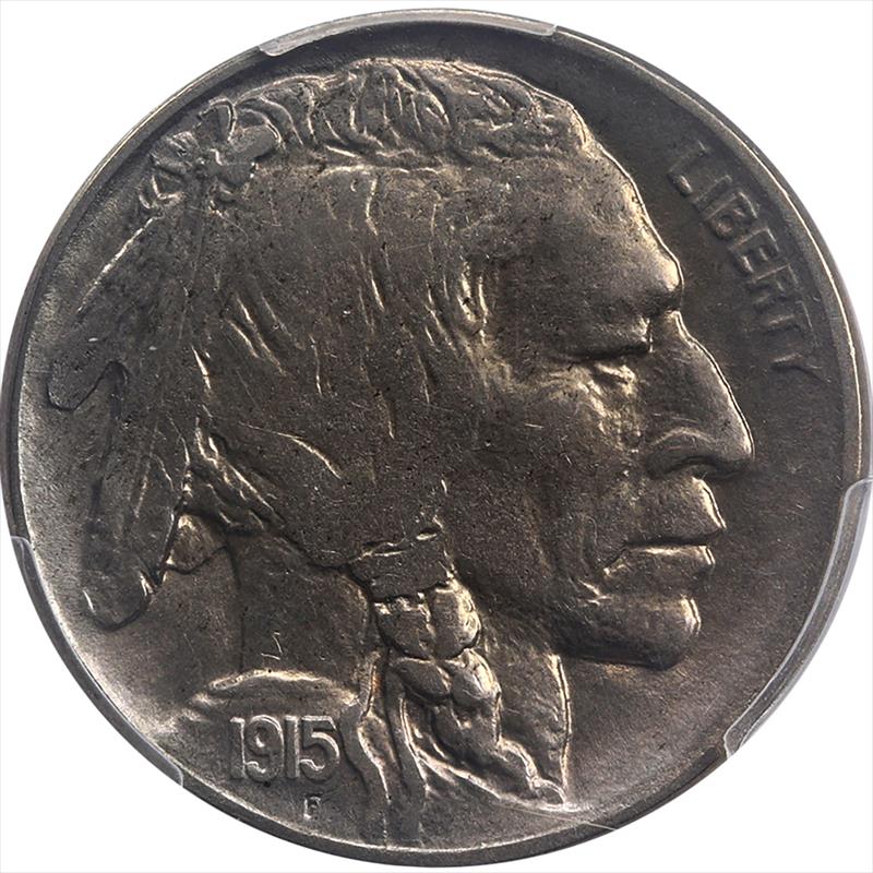 1915-D Buffalo Nickel, 5c PCGS AU55 CAC - Nice Original Coin