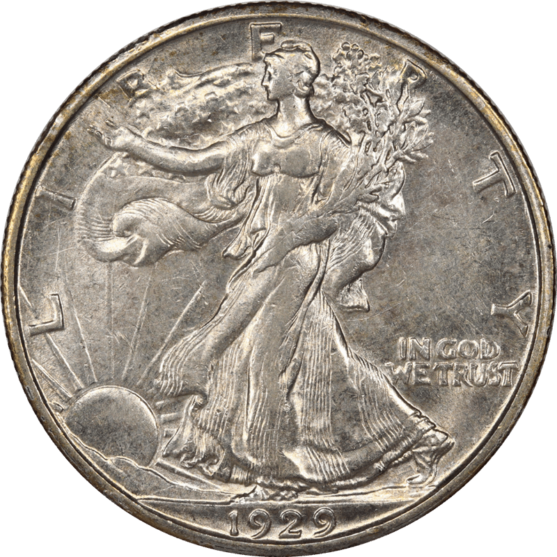 1929-S Walking Liberty Half Dollar 50C AU