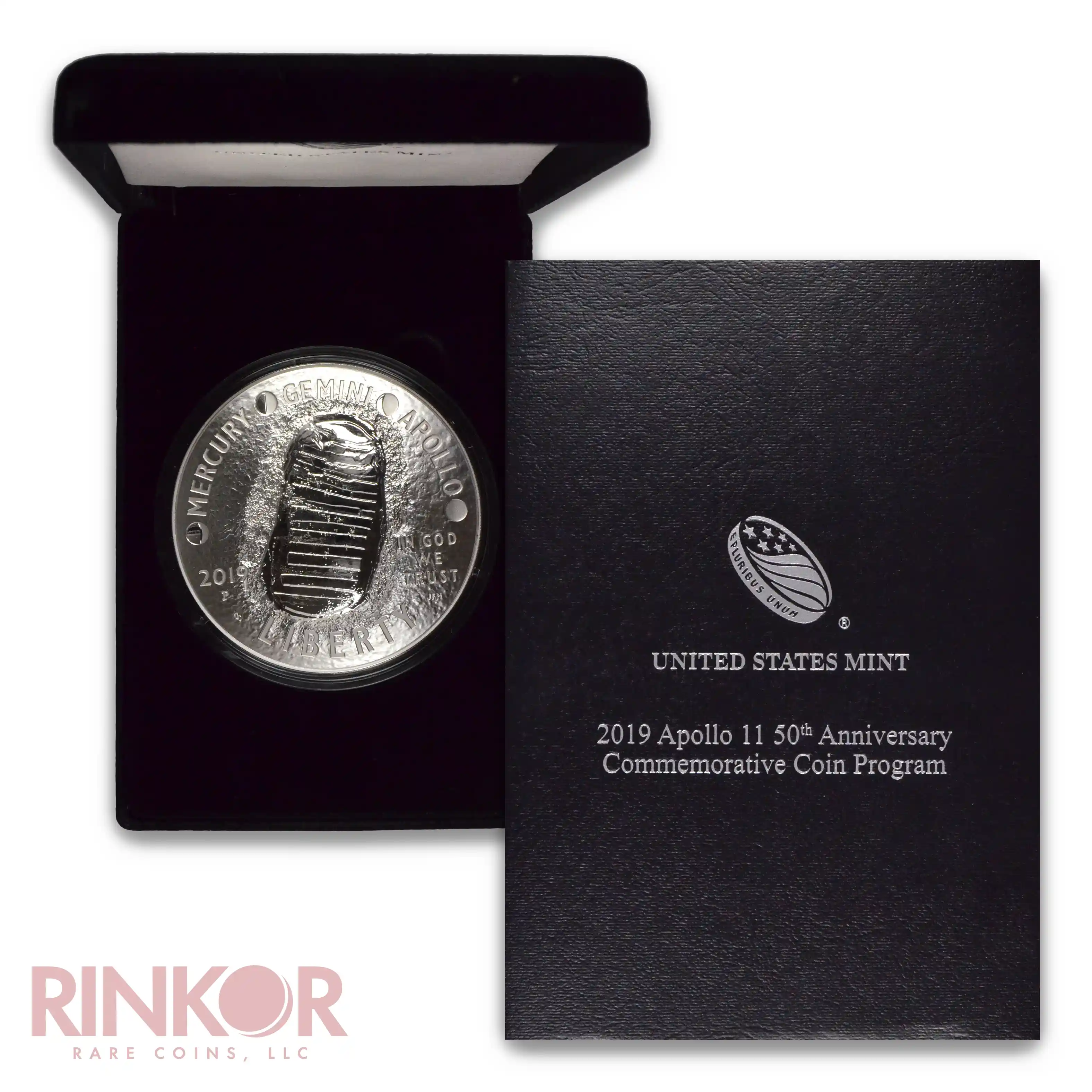 2019-P Apollo 11 50th Anniversary $1 5oz Silver Proof (Box and CoA)