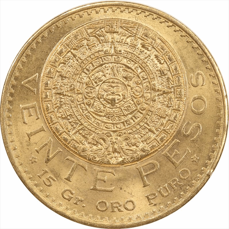 Mexico 20 Peso -.4823ozt of Gold- 