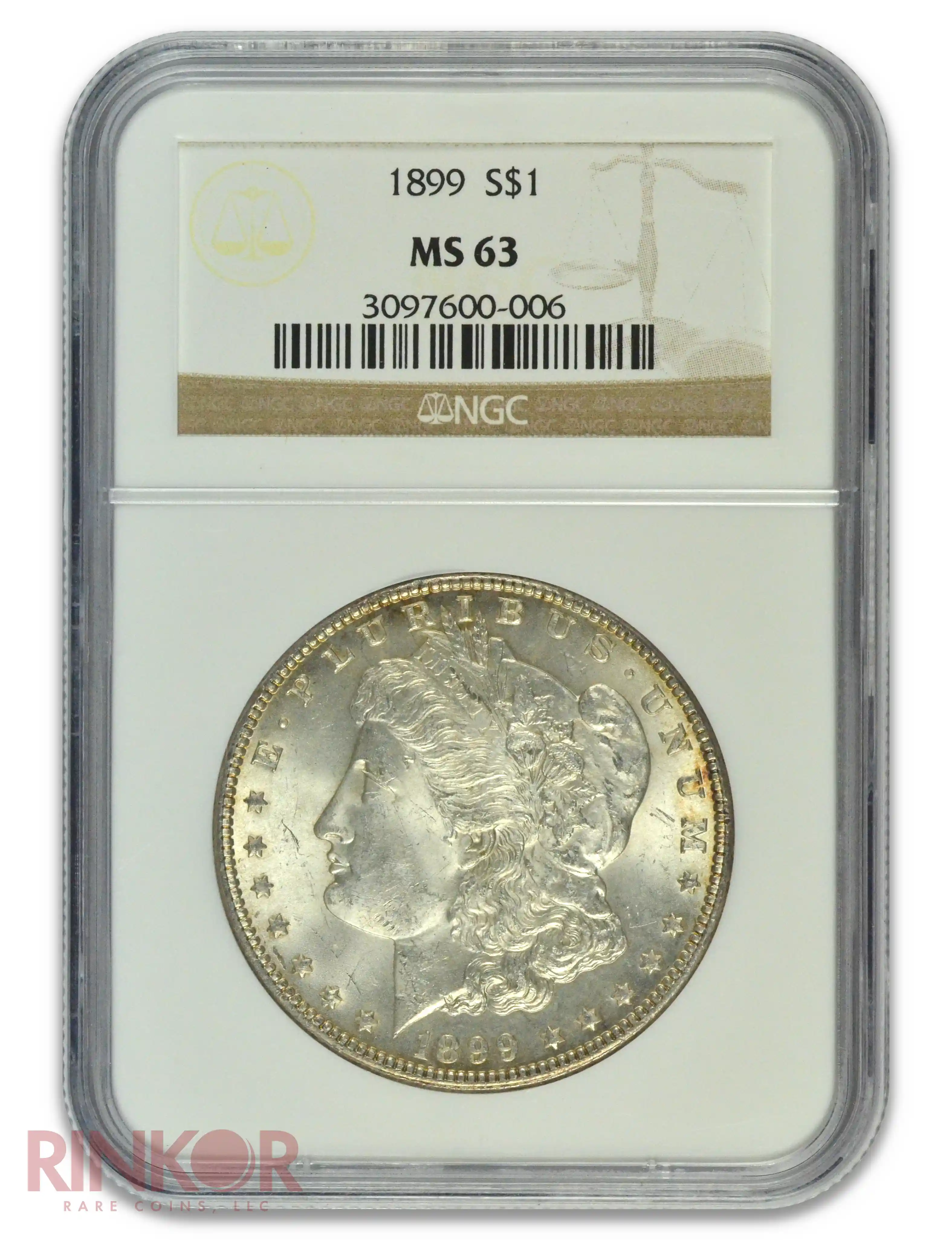 1899 $1 NGC MS 63