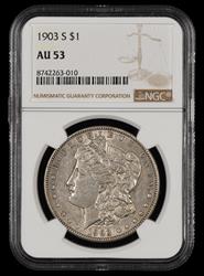 1903 S $1 NGC AU-53