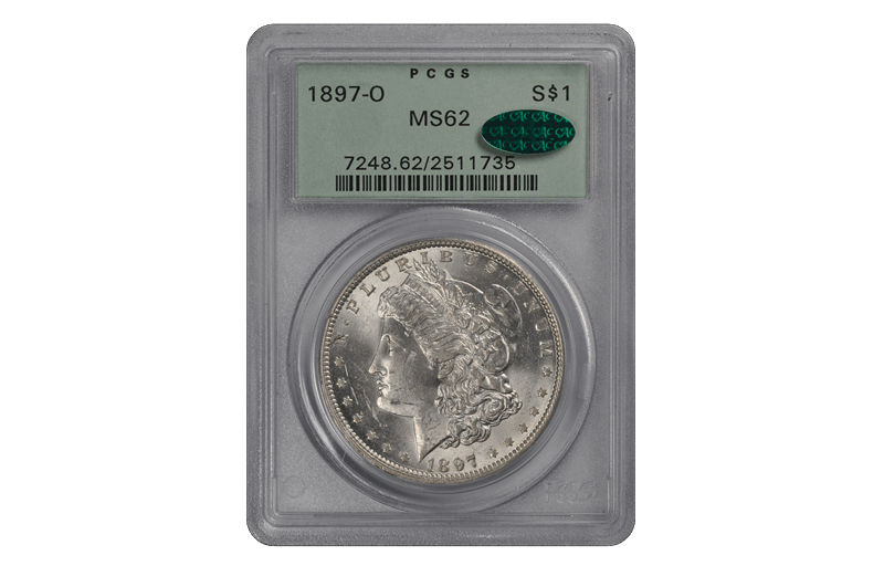 1897-O $1 Morgan Dollar PCGS  (CAC) #3669-12 MS62