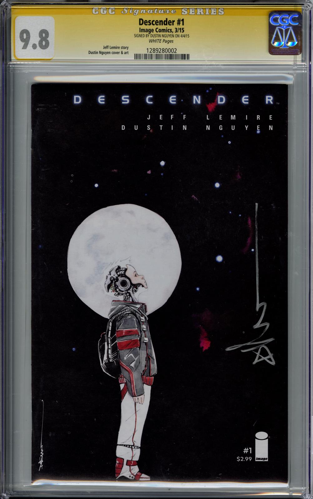 Descender #1 CGC Signature Series 9.8 (Image, 2015) Signed by Dustin Nguyen 