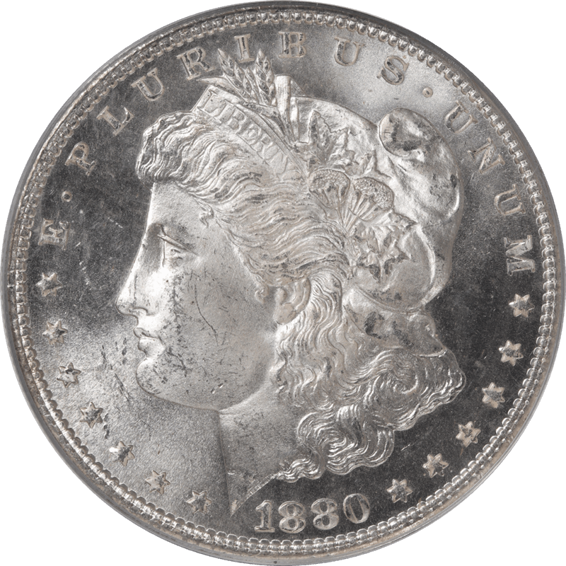 1880-S Morgan Silver Dollar $1, PCGS MS 65 CAC - Nice and Lustrous, OGH
