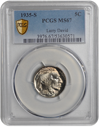 1935-S Buffalo PCGS MS 67