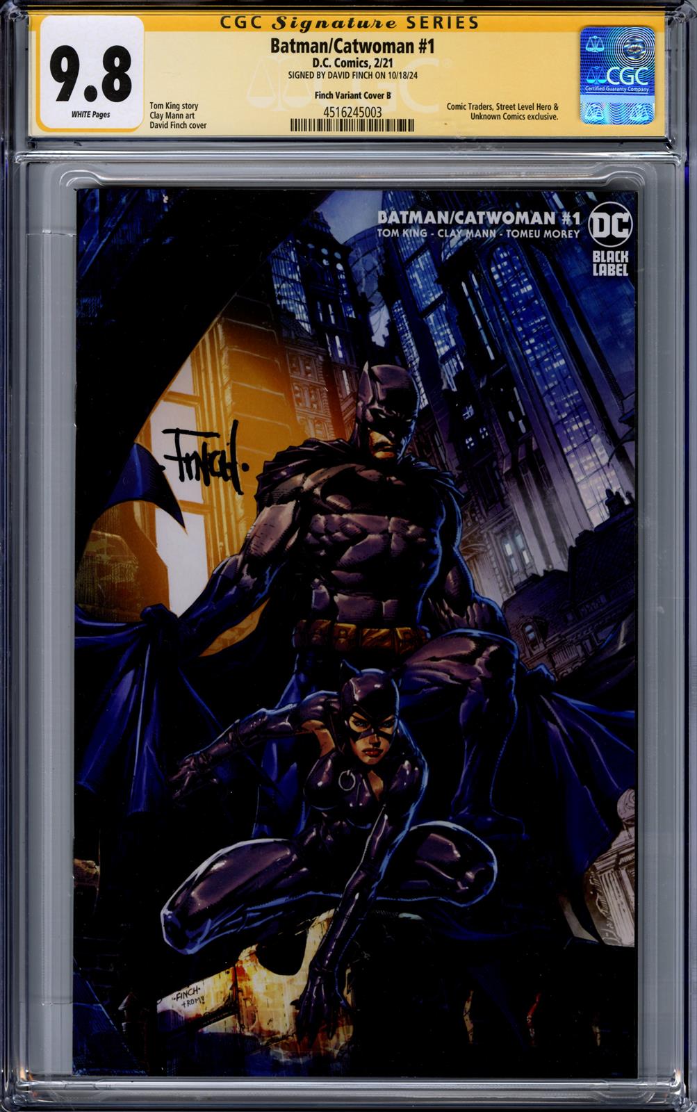 Batman/Catwoman #1 CGC Signature Series 9.8 (D.C., 2021) Signed by David Finch 