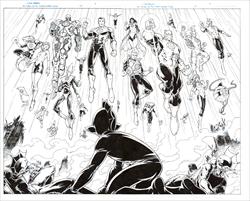 Hal Jordan and the Green Lantern Corps #13 Page 6 & 7 Artist:  V. Ken Marion (Penciller) Media Type: Pen and Ink Art Type: Interior Page 