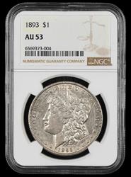 1893 $1 NGC AU-53