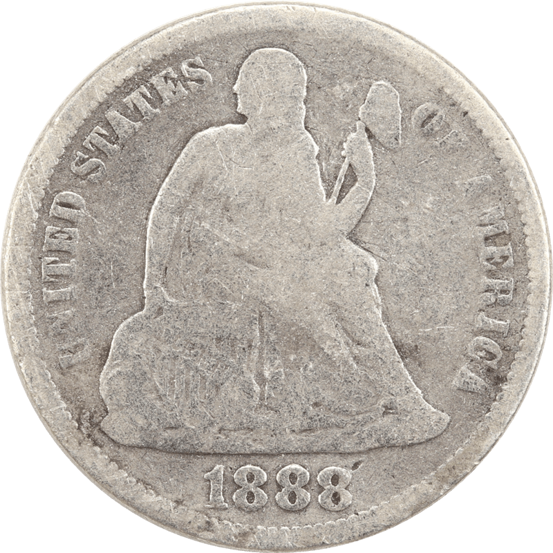 1888 Seated Liberty Dime 10c Circulated, About Good - A Nice Filler