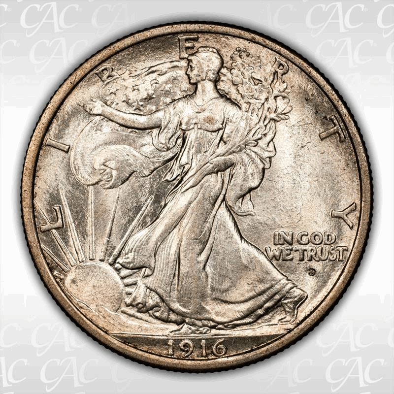 1916-D 50c CACG MS 64