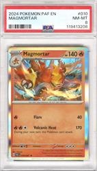 2024 Pokemon Pay En Magmortar #010 PSA NM MT 8 