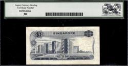 Singapore Board of Commissioners of Currency 1 Dollar ND (1970) Very Fine 30 