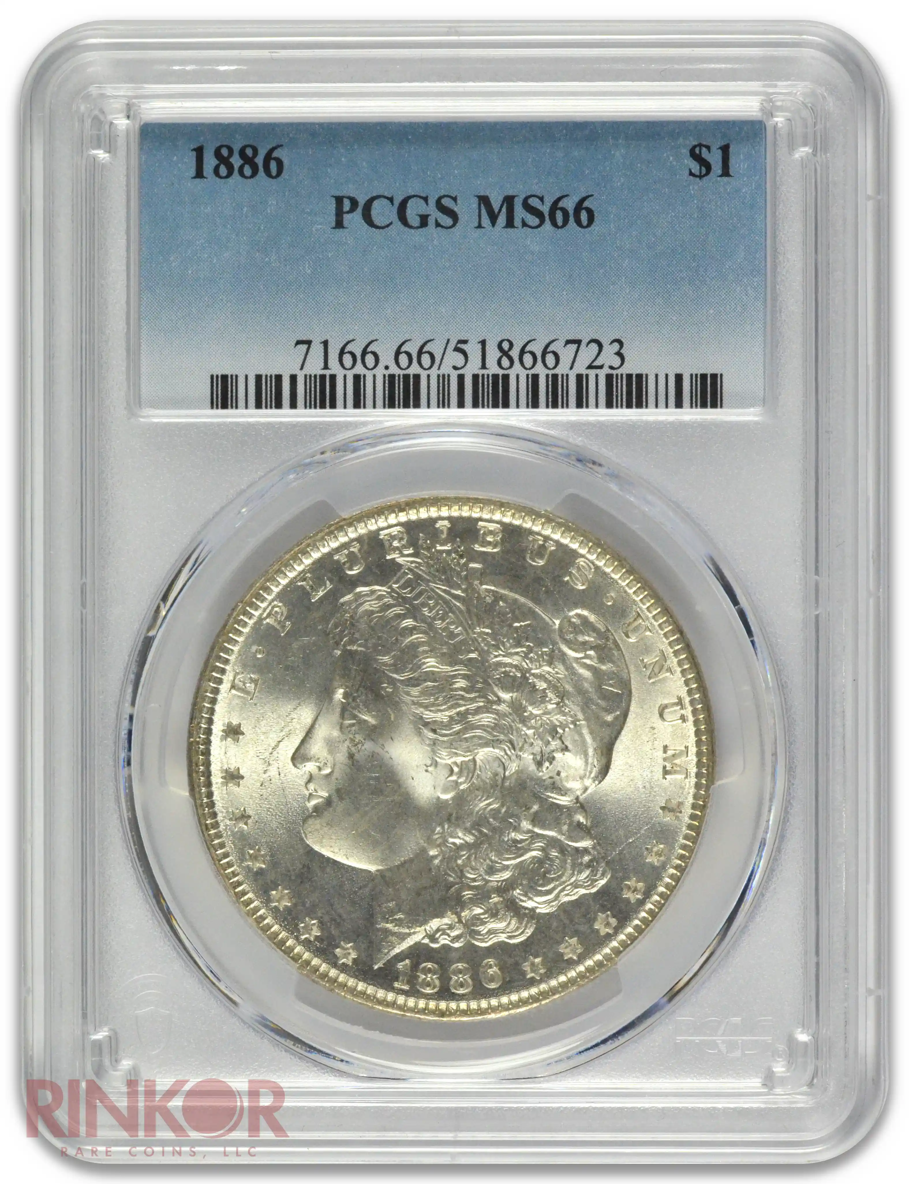 1886 $1 PCGS MS 66