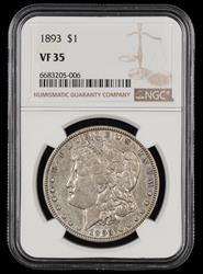 1893 $1 NGC VF-35