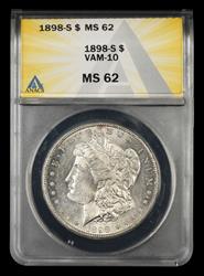 1898 S $1 VAM 10 ANACS MS62
