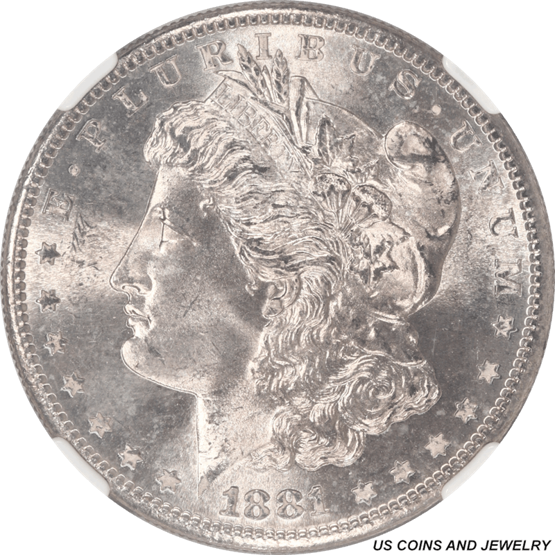 1881-S Morgan Silver Dollar, NGC MS 66 - Very Nice Coin
