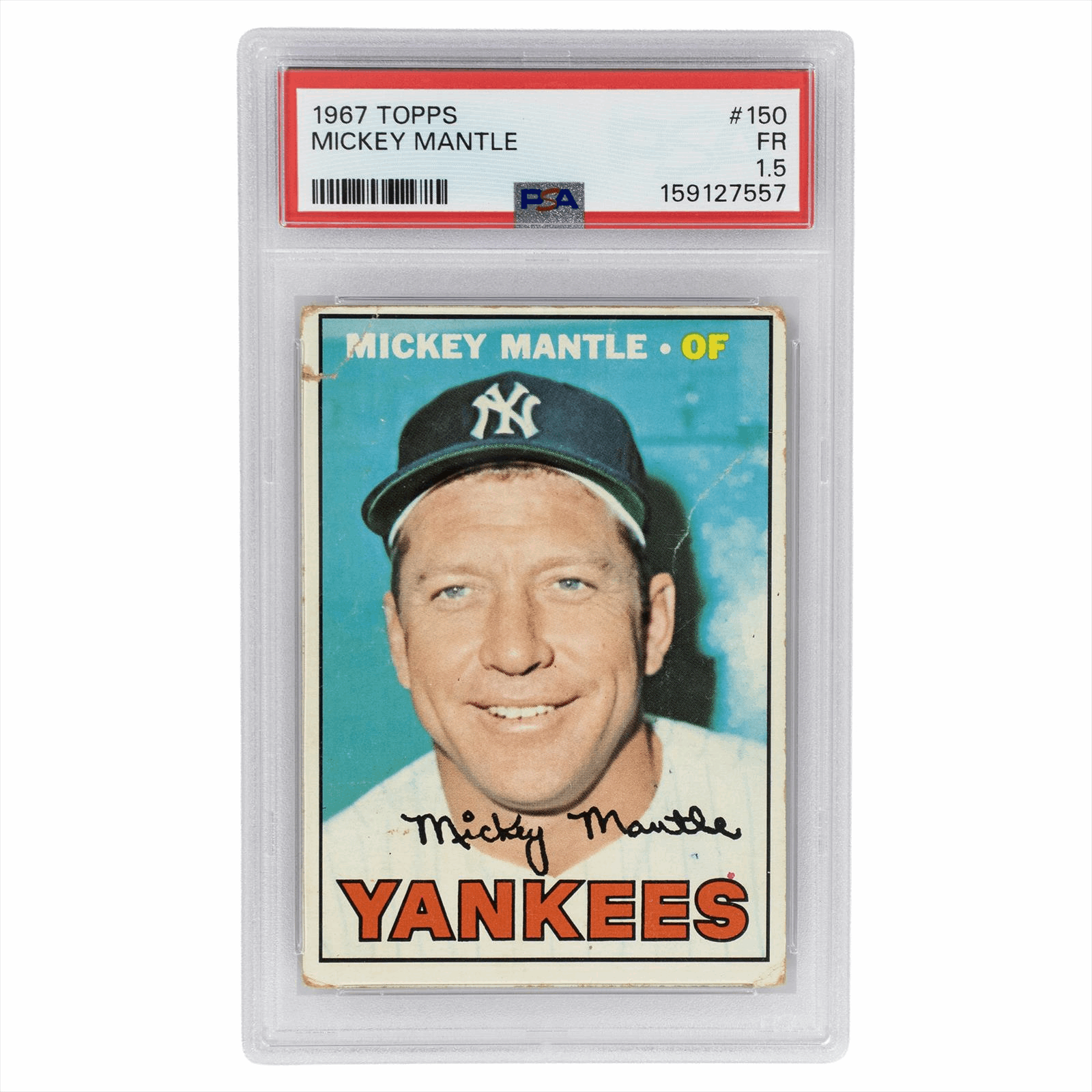 1967 Topps Mickey Mantle #150 PSA FR 1.5 Cert #159127557