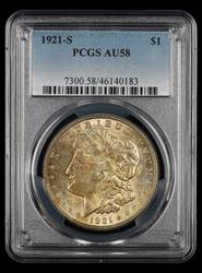 1921 S $1 PCGS AU58 AU58