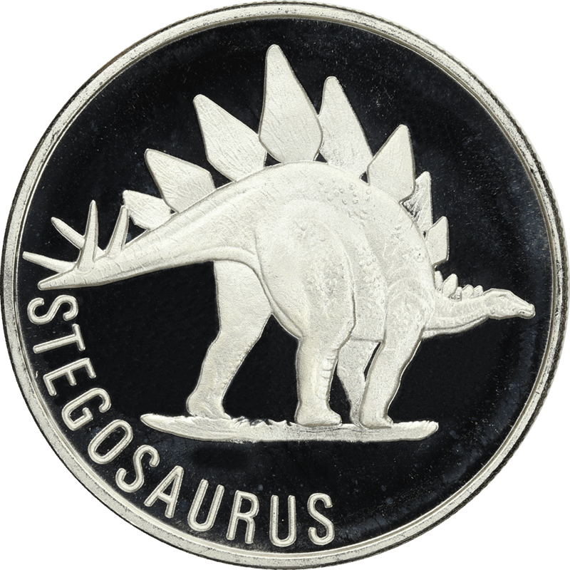 Stegosaurus .999 Fine Silver Round 