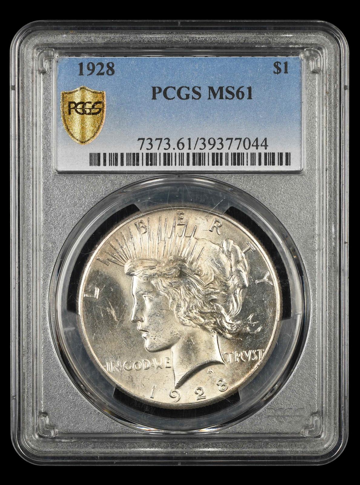 1928 $1 PCGS MS 61