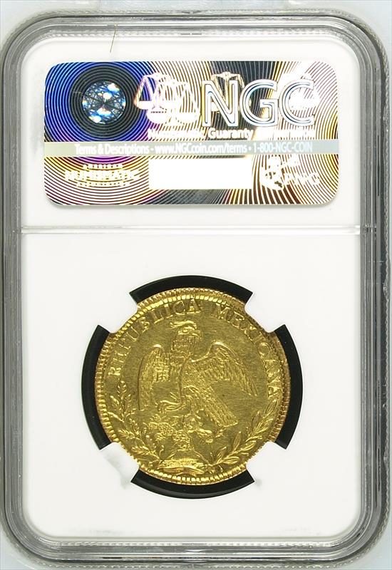 1841 Go Pj Mexico 4 Escudo NGC AU 58