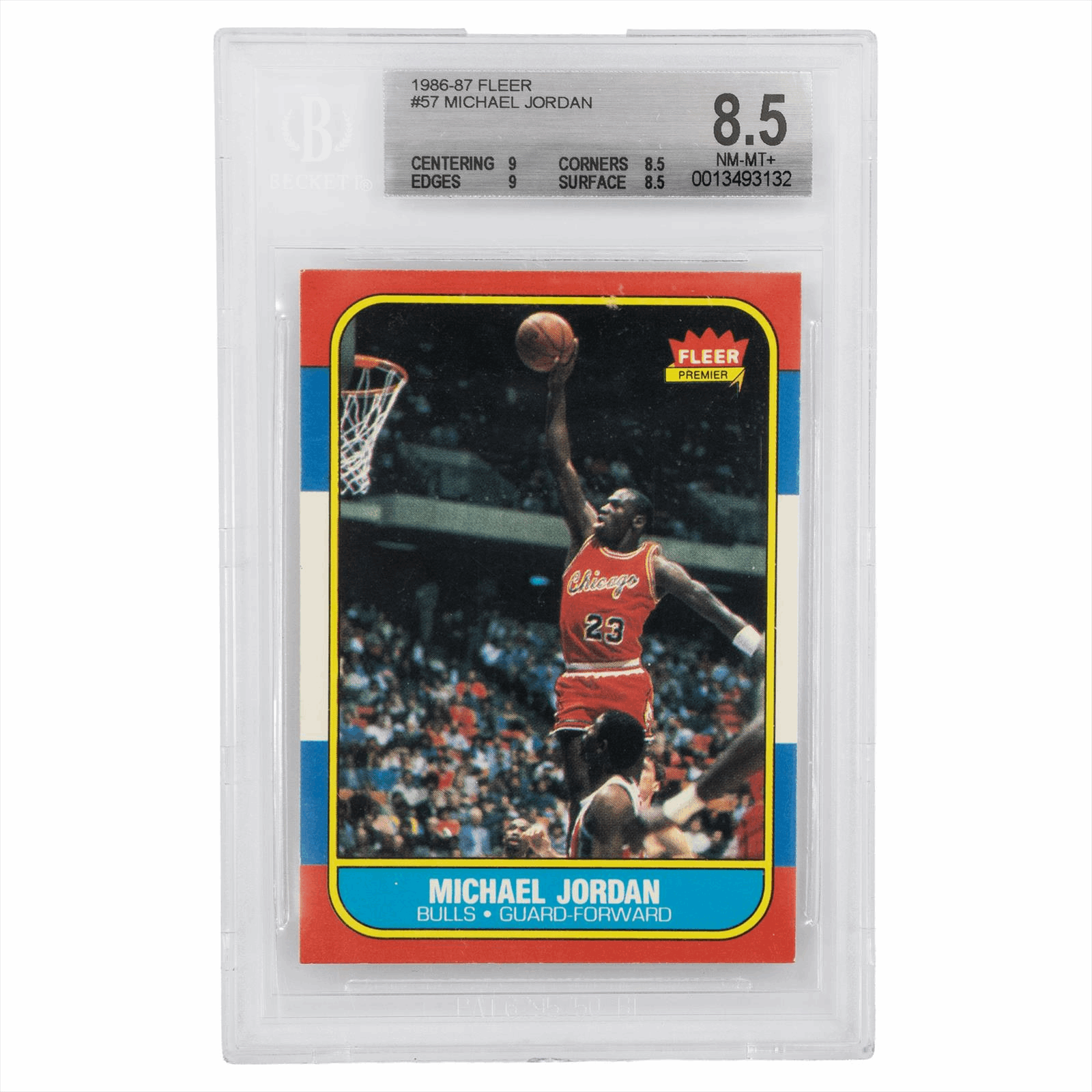 1986-87 Fleer Michael Jordan RC #57 BGS NM-MT+ 8.5