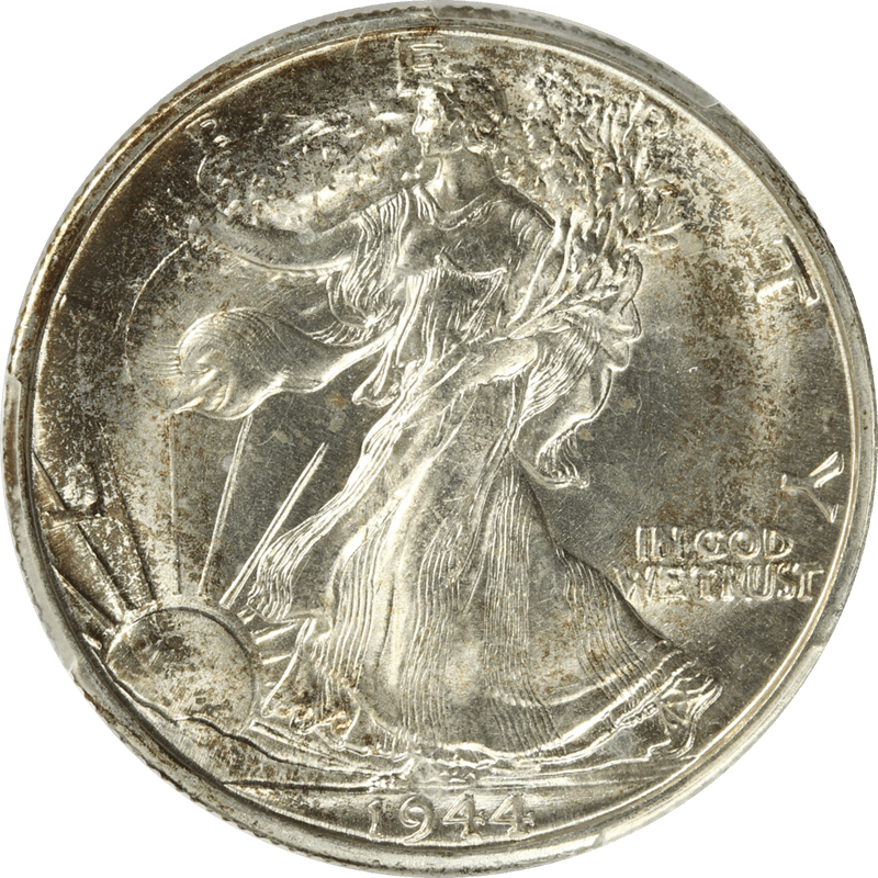 1944-D Walking Liberty 50c, PCGS MS 66 - Nice Original Coin
