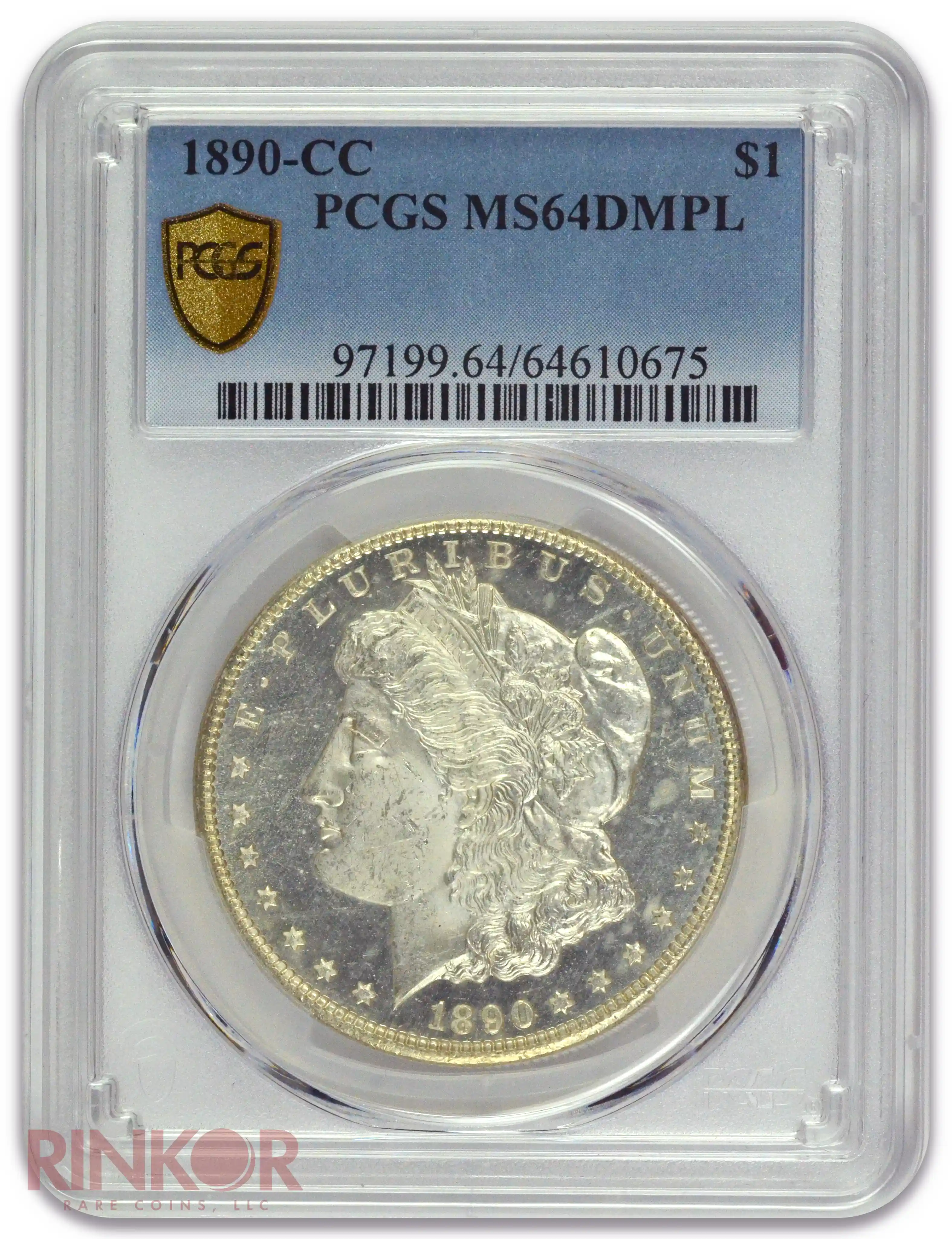 1890-CC $1 Morgan Dollar PCGS MS 64 DMPL