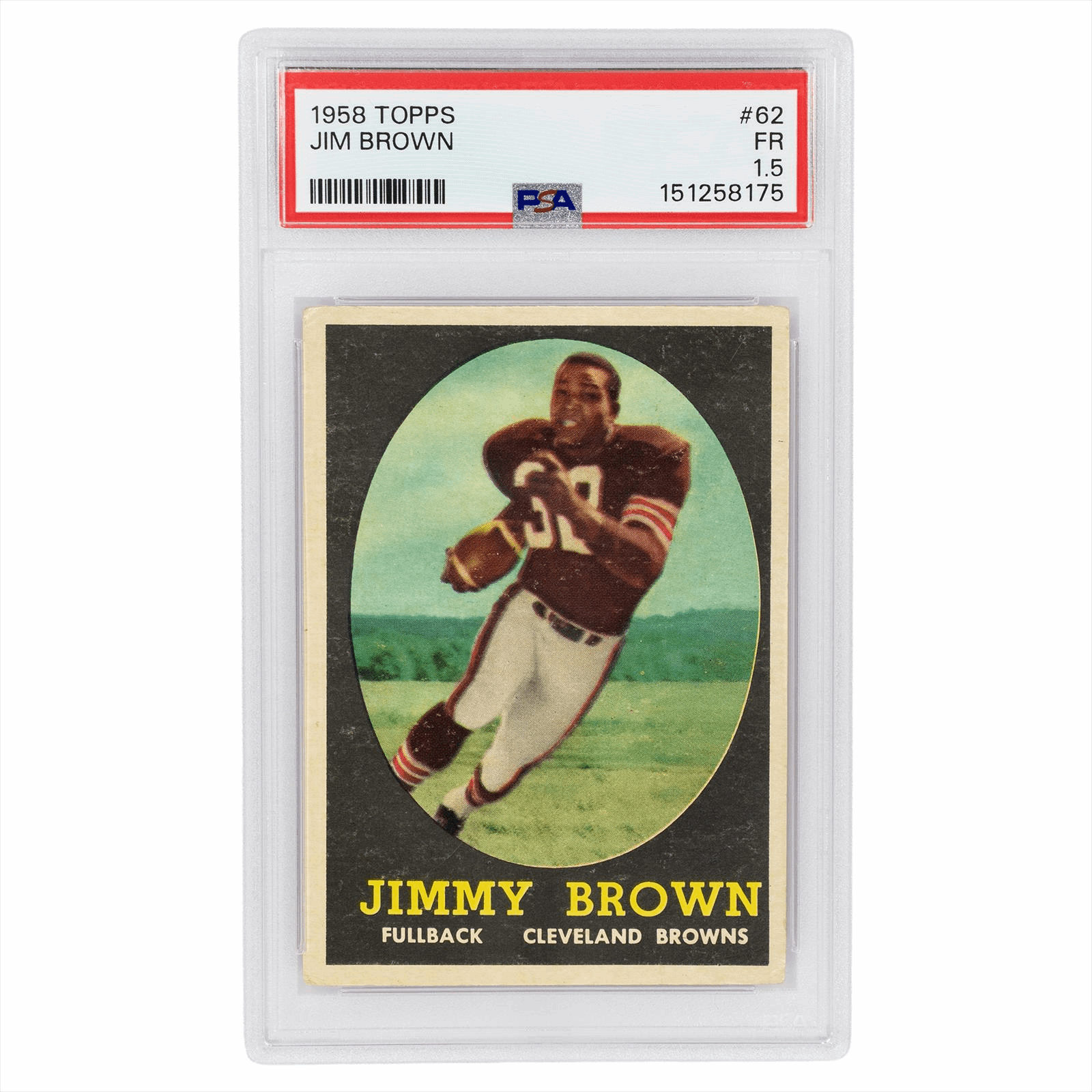 1958 Topps Jim Brown #62 PSA FR 1.5 Cert #151258175