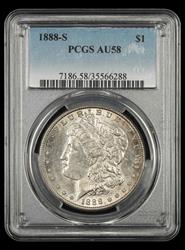 1888-S $1 PCGS AU-58
