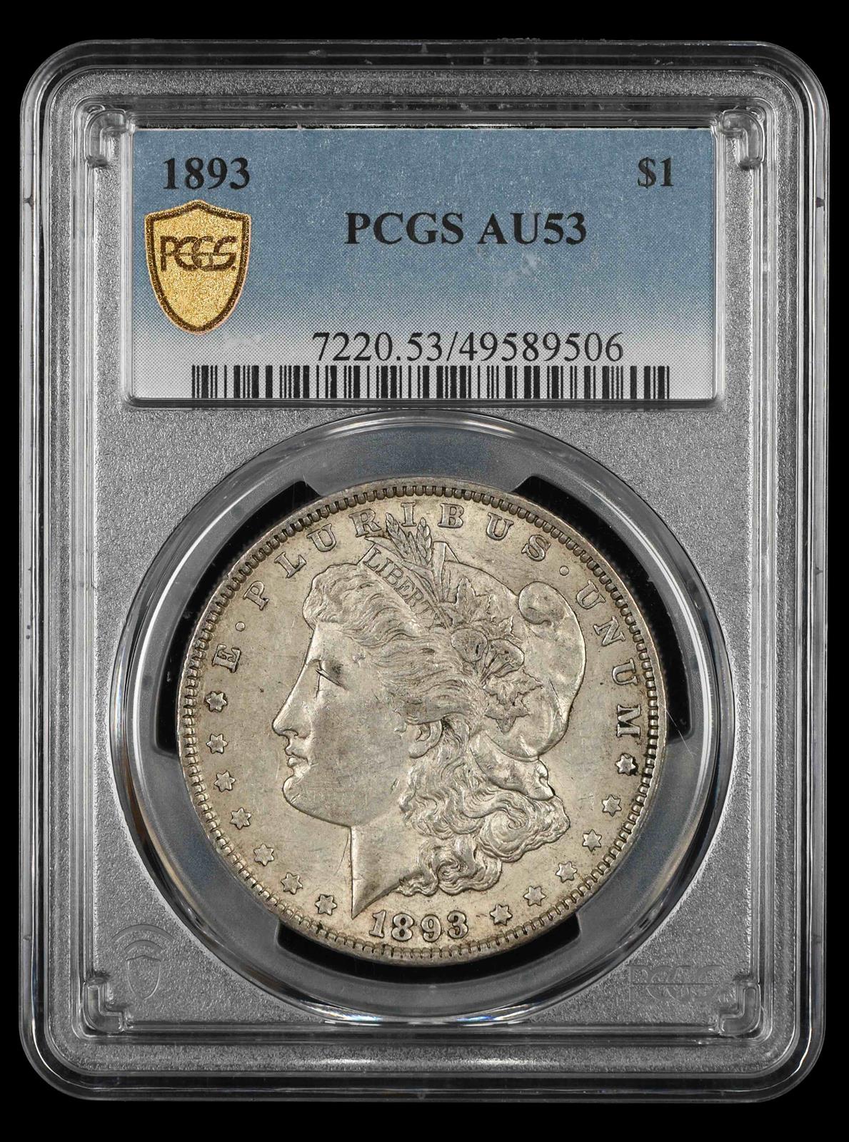 1893 $1 PCGS AU-53