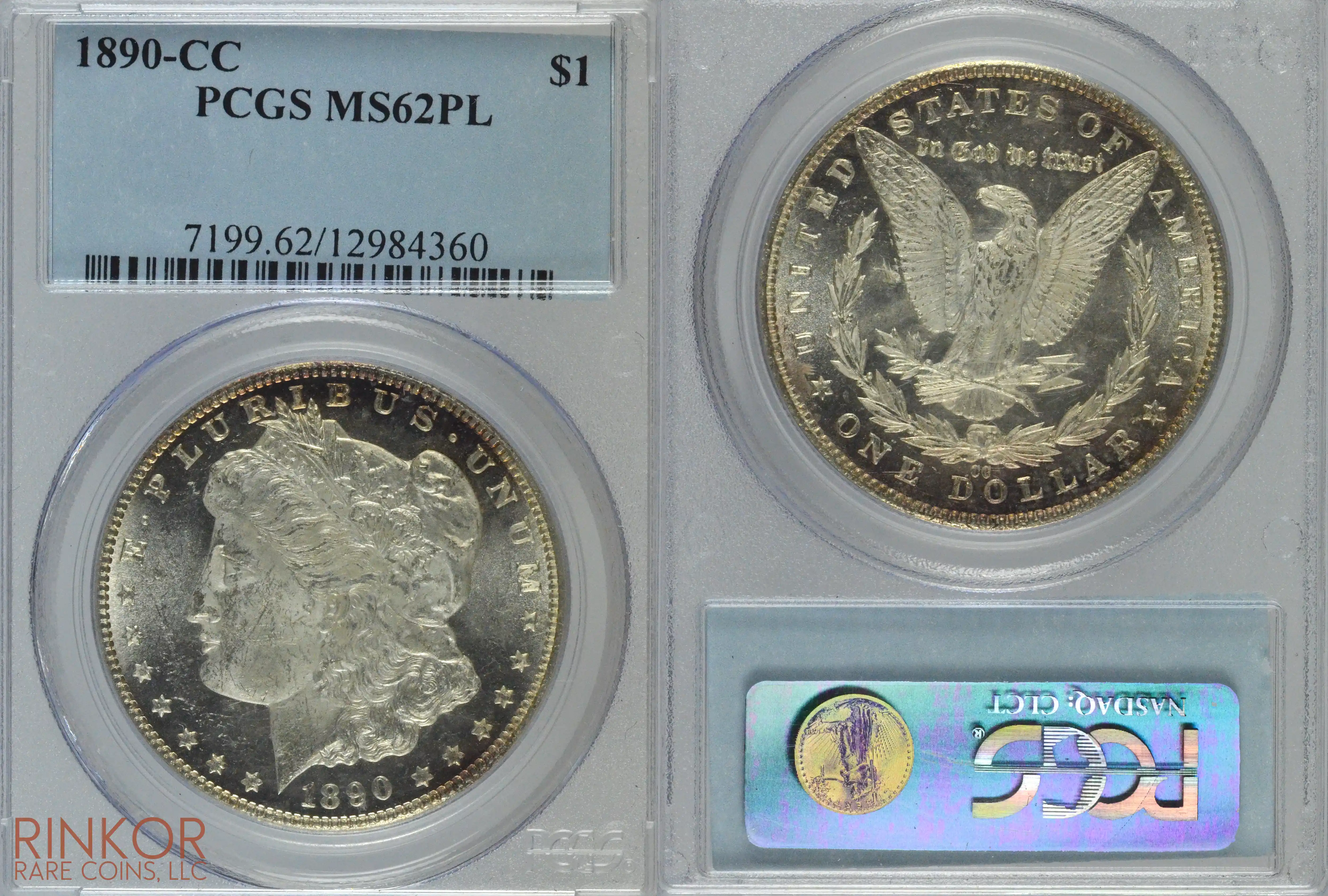 1890-CC $1 PCGS MS 62 PL